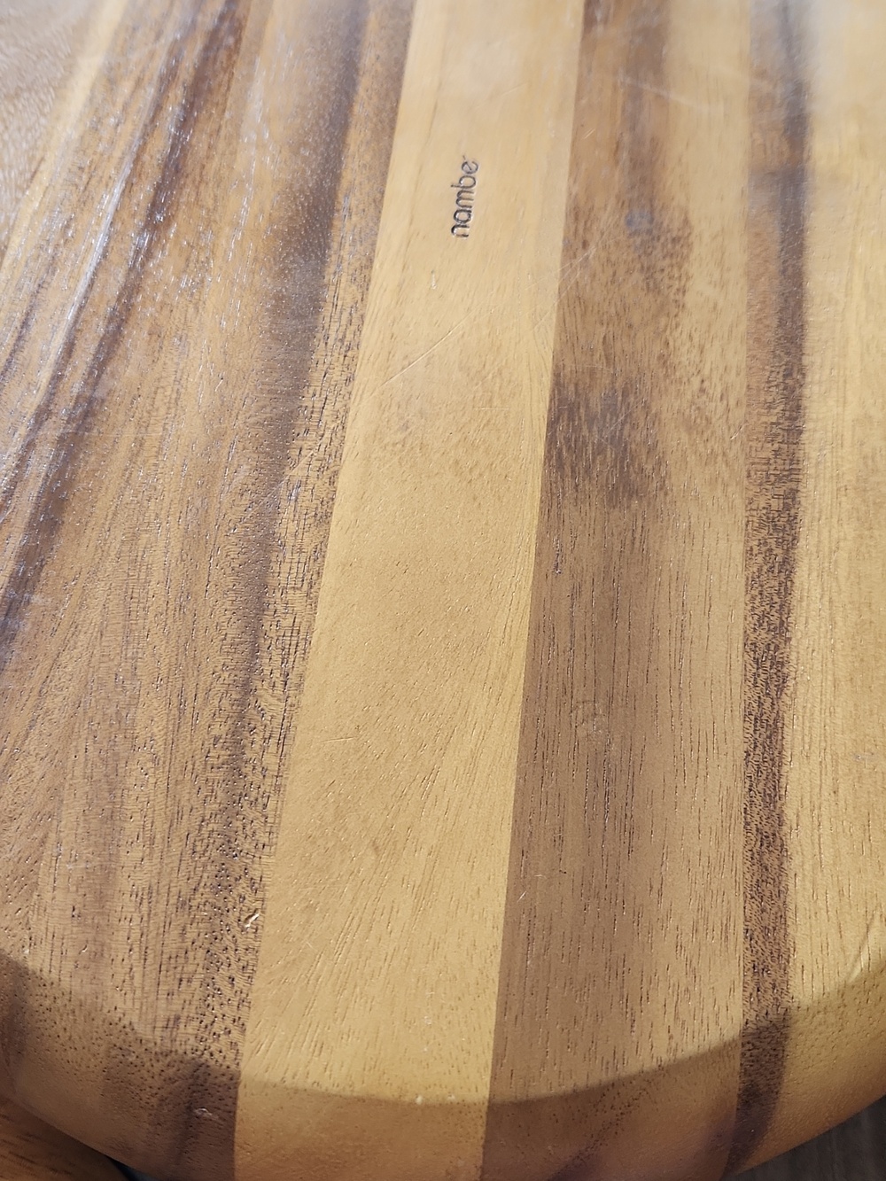 Wooden Salad Bowl with Serving Spoons - Natural Brown - Picture 6 of 7